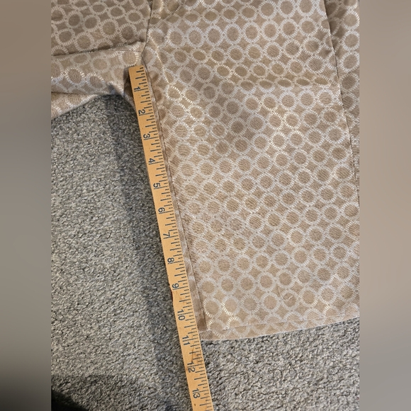 Anthropologie Cartonnier Circle Print Metallic Bermuda Shorts Women's Size 0 - Picture 3 of 8